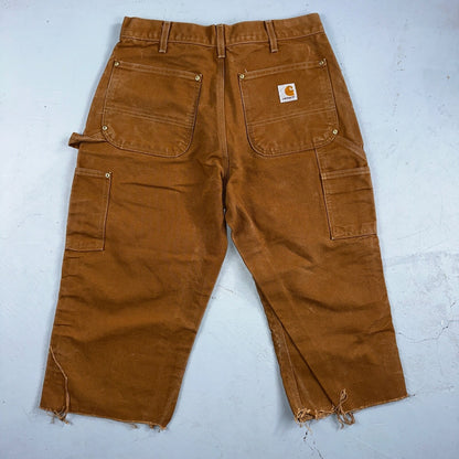 Carhartt Shorts VTG Double Knee Carpenter Pants USA B01 Brown Act 33 30x18