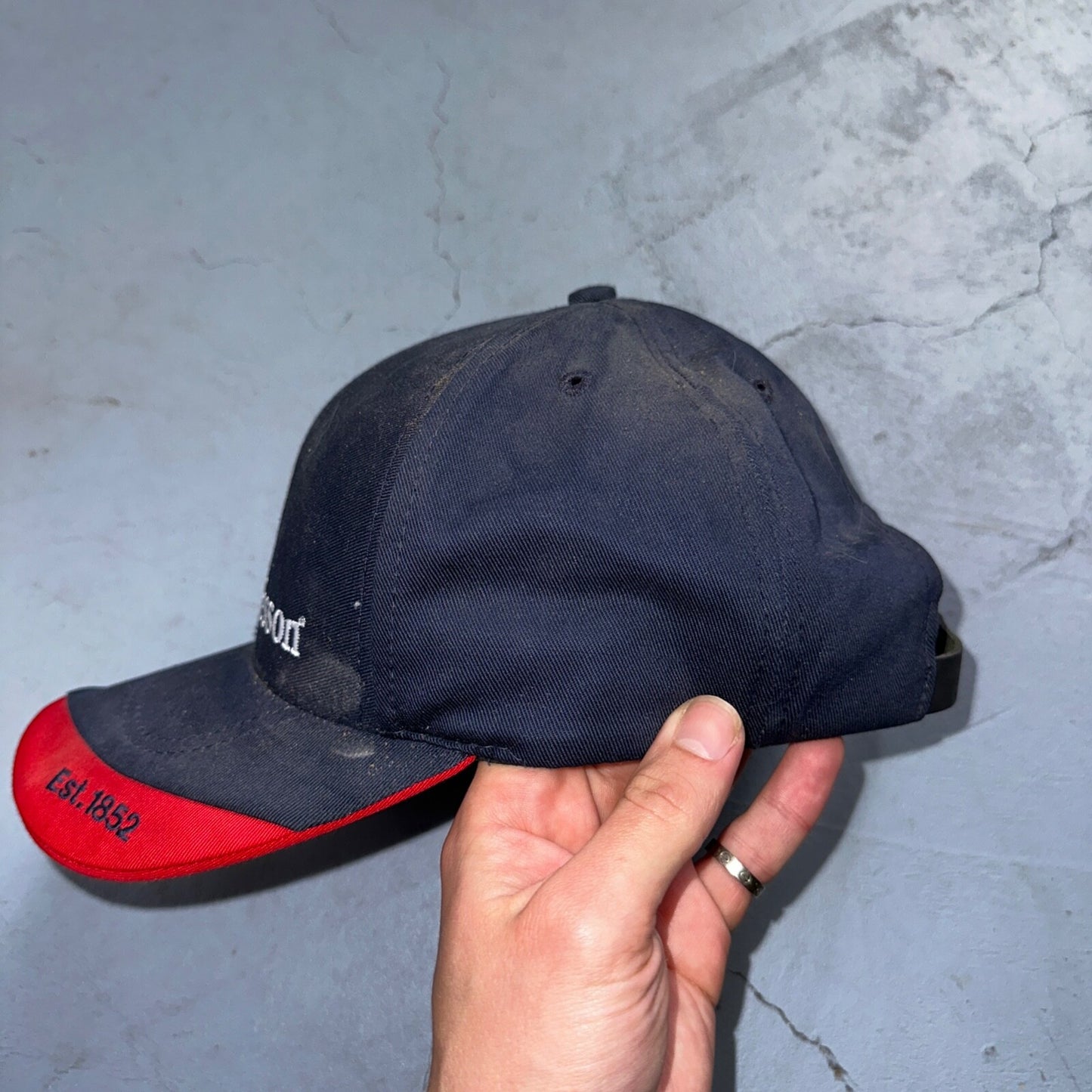 Smith & Wesson Hat Cap VTG Blue One Size Casual Cotton Dad Gun Pistol USA