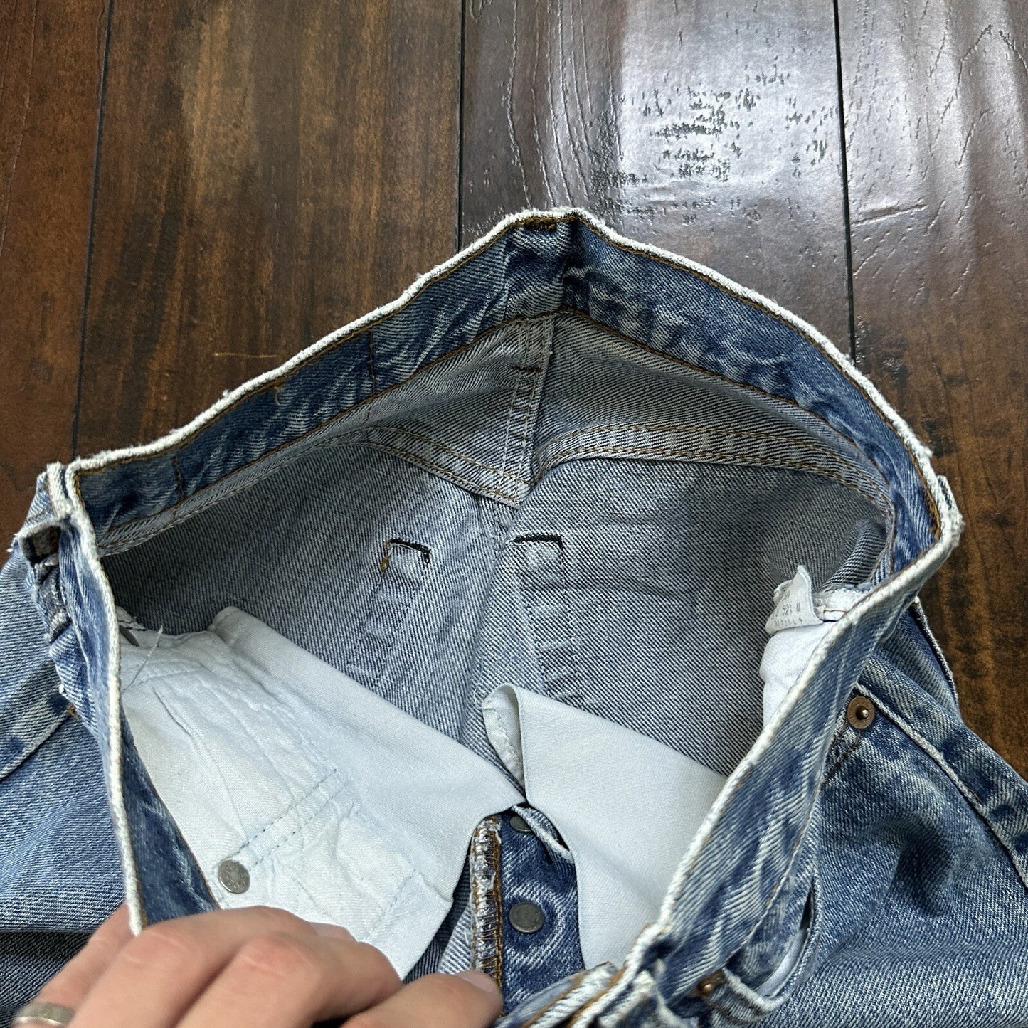 Levis Vintage 80s Redline Selvedge USA 501 XX Jeans 66 70s Light 27x36 Act 25x27