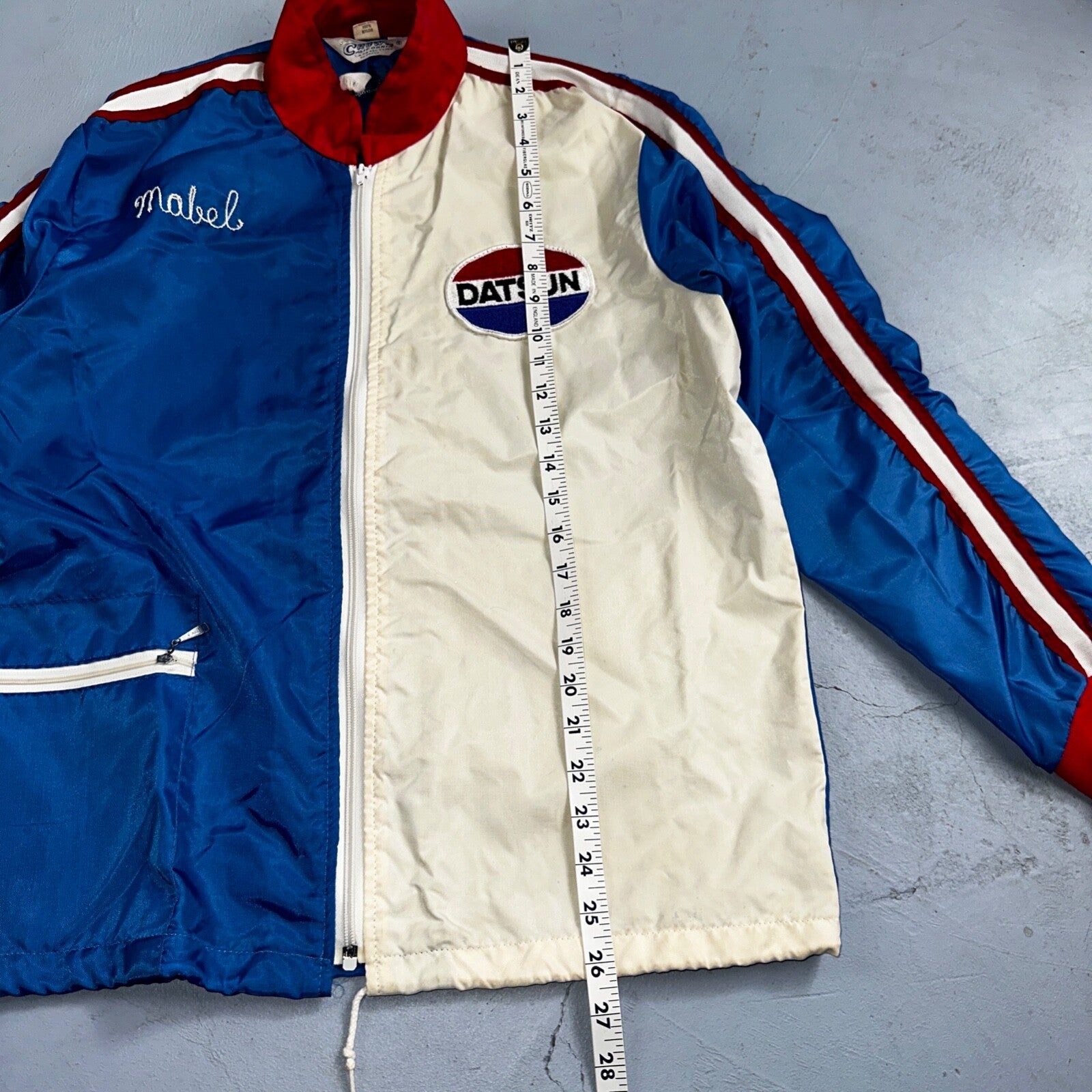 Datsun Crown Vintage 70s Racing Jacket Crown Rockabilly Chainstitch Mabel Nylon