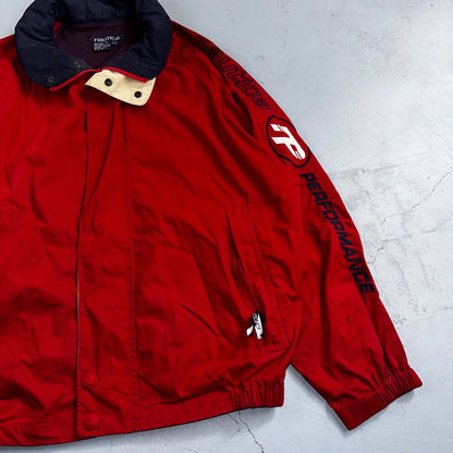 Nautica Jacket Adult Large Full Zip USA 90s Performance Mens N1 Red Rare
