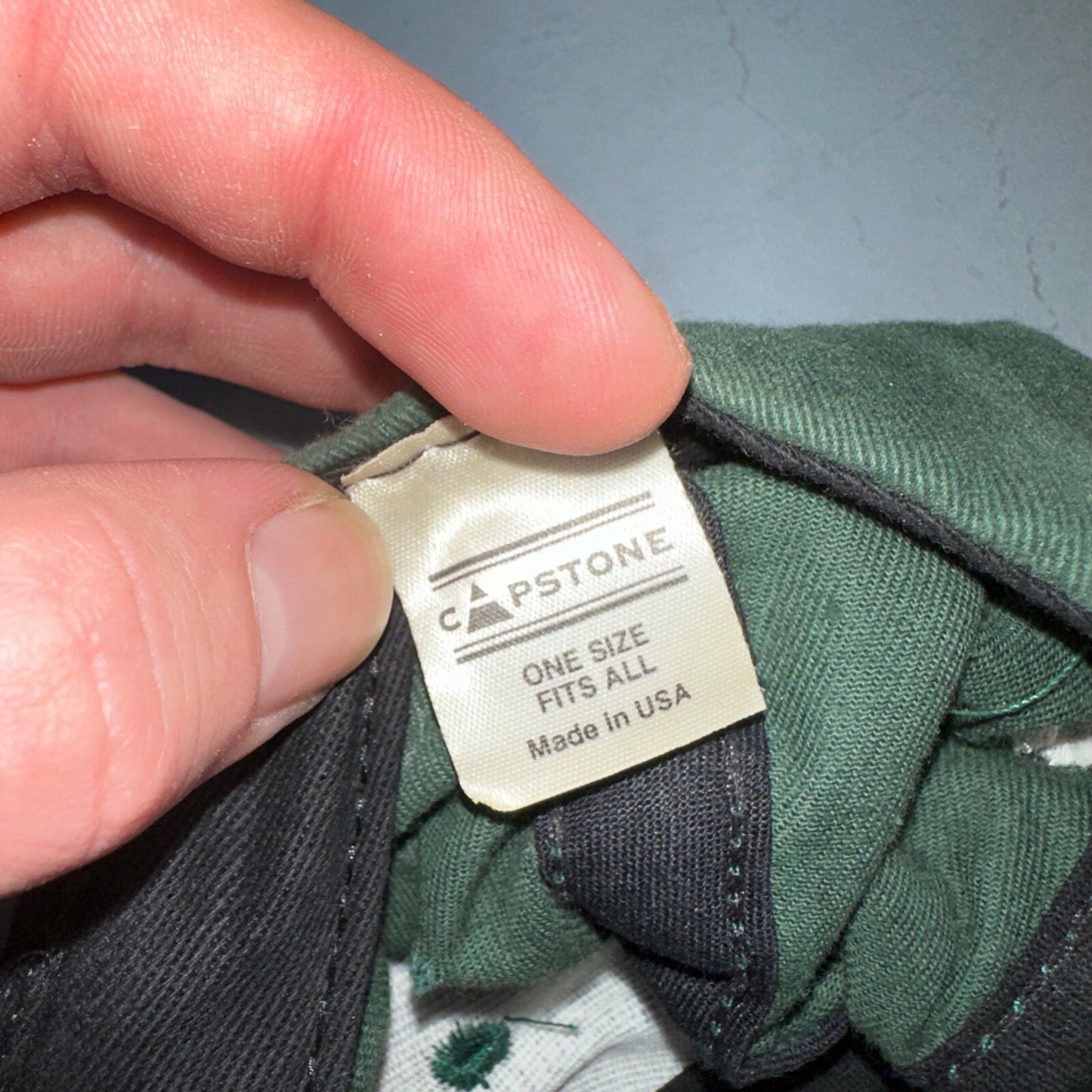 Vintage 7up Hat Made In USA Snap Back Trucker Style Worn Green 90s Heavy Used