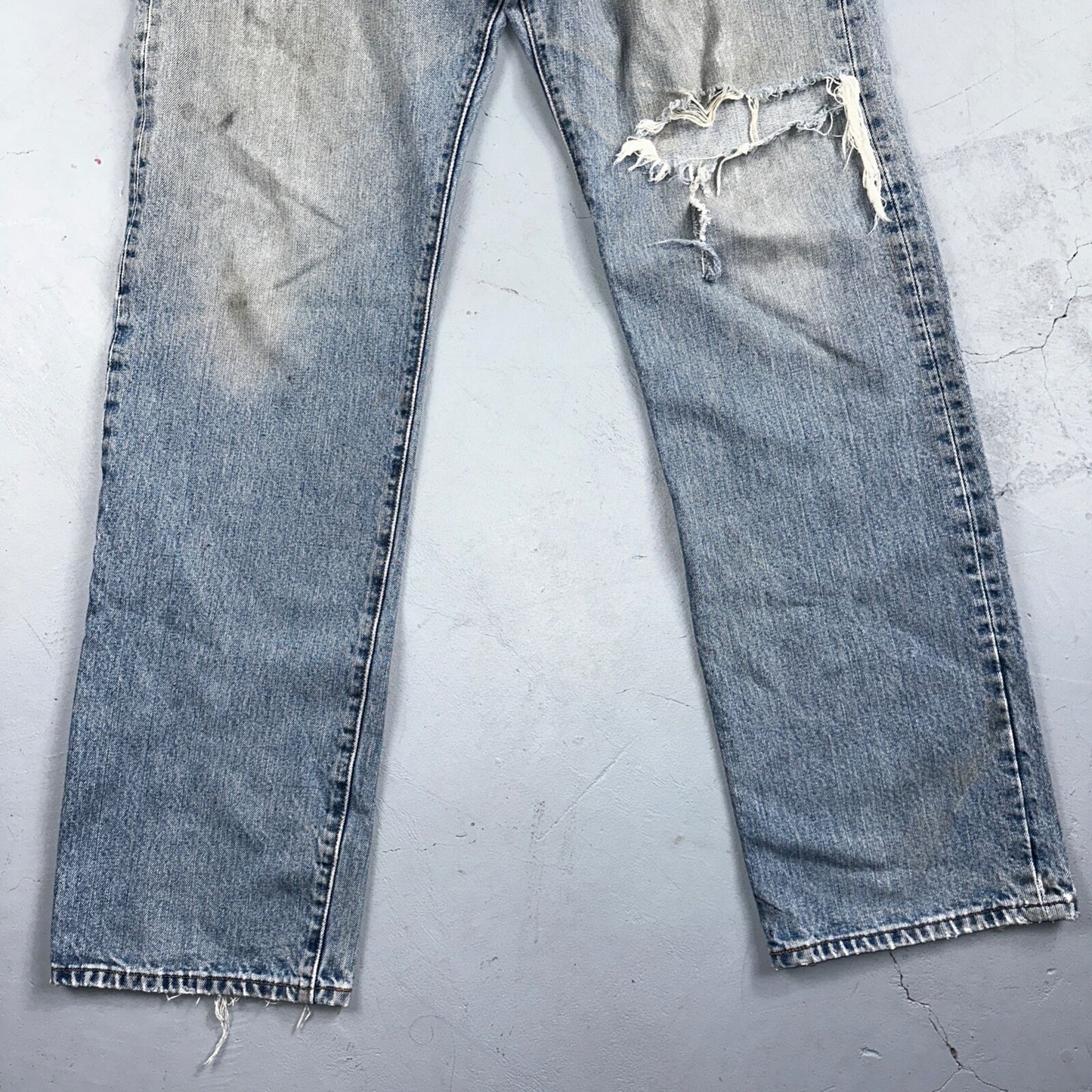 Levis 501 Vintage 90s Mexico Straight Leg Jeans 36x34 Y2K Light Wash Act 34x34