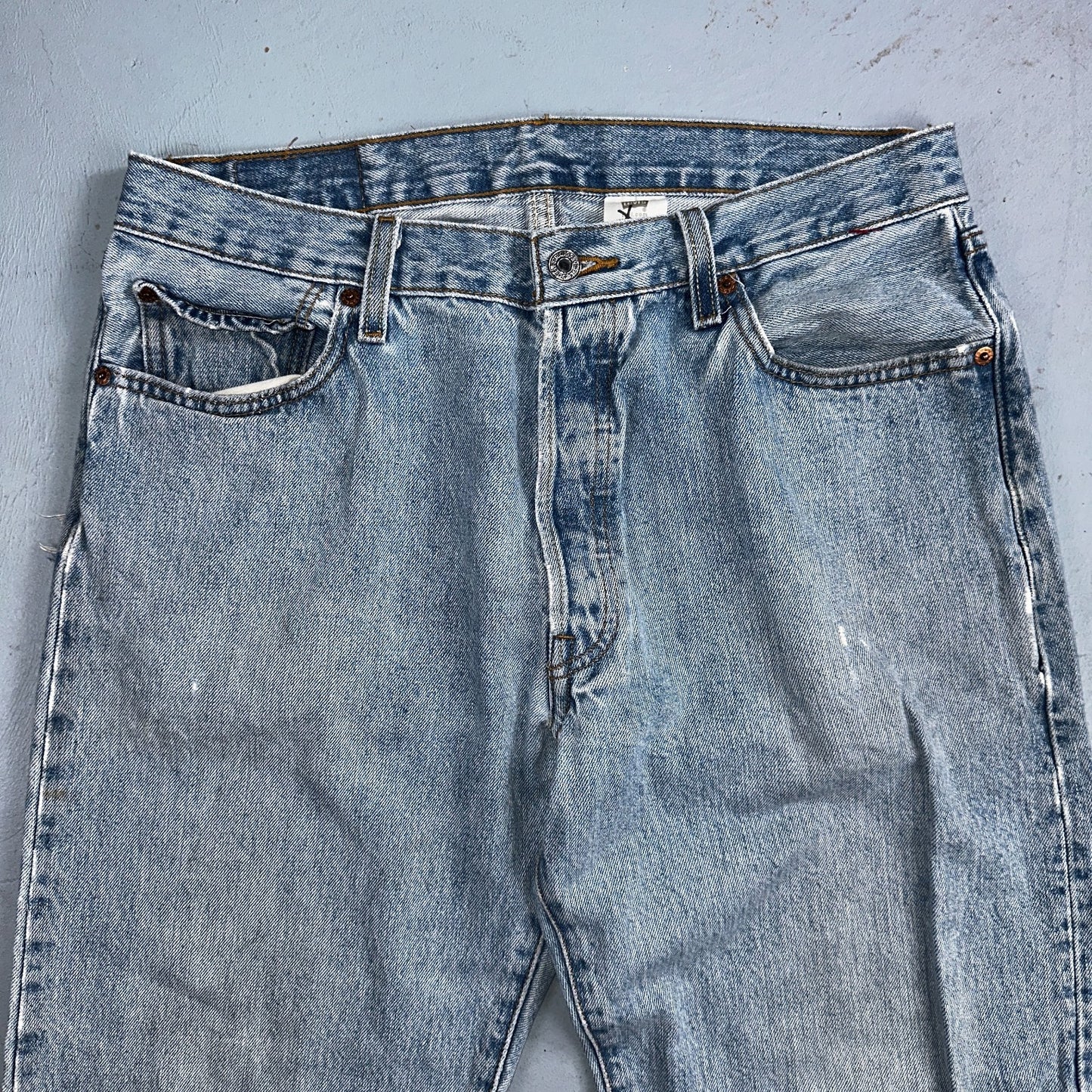 Levis 501 Vintage Y2K 90s XX Straight Leg Jeans Blue Light Wash 35x32 Act 32x29