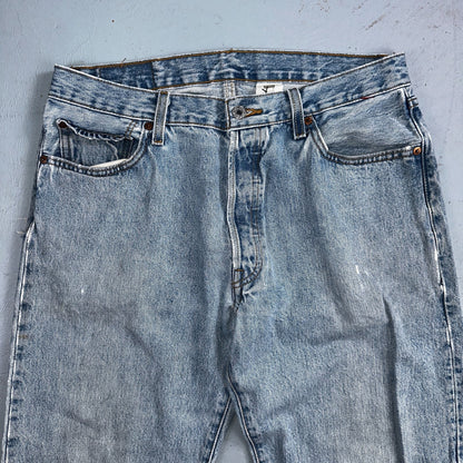 Levis 501 Vintage Y2K 90s XX Straight Leg Jeans Blue Light Wash 35x32 Act 32x29
