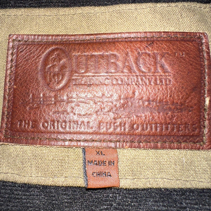 Outback Trading Waxed Canvas Fleece Lined Oilskin Jackhammer Jacket Mens XL