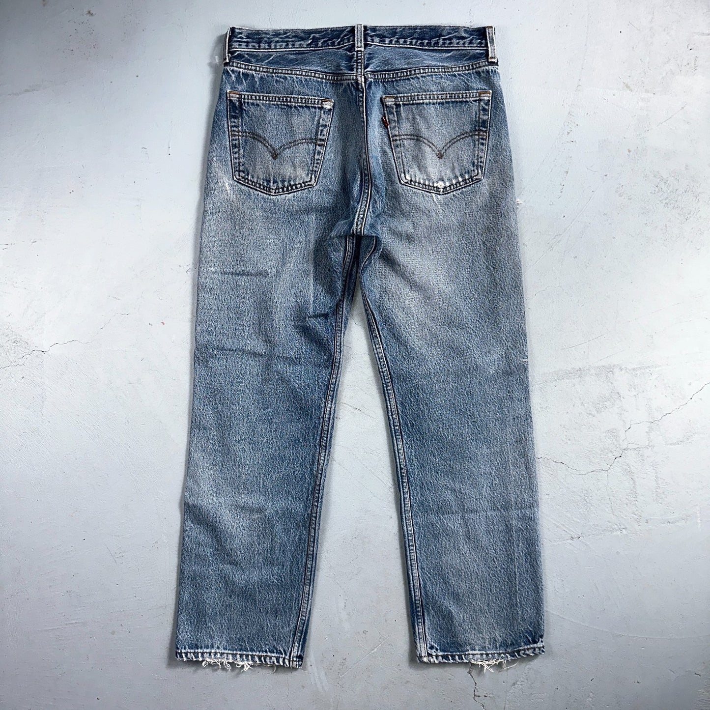 Levis 501 Vintage 90s USA XX Straight Leg Jeans Blue Light Wash 35x32 Act 31x29