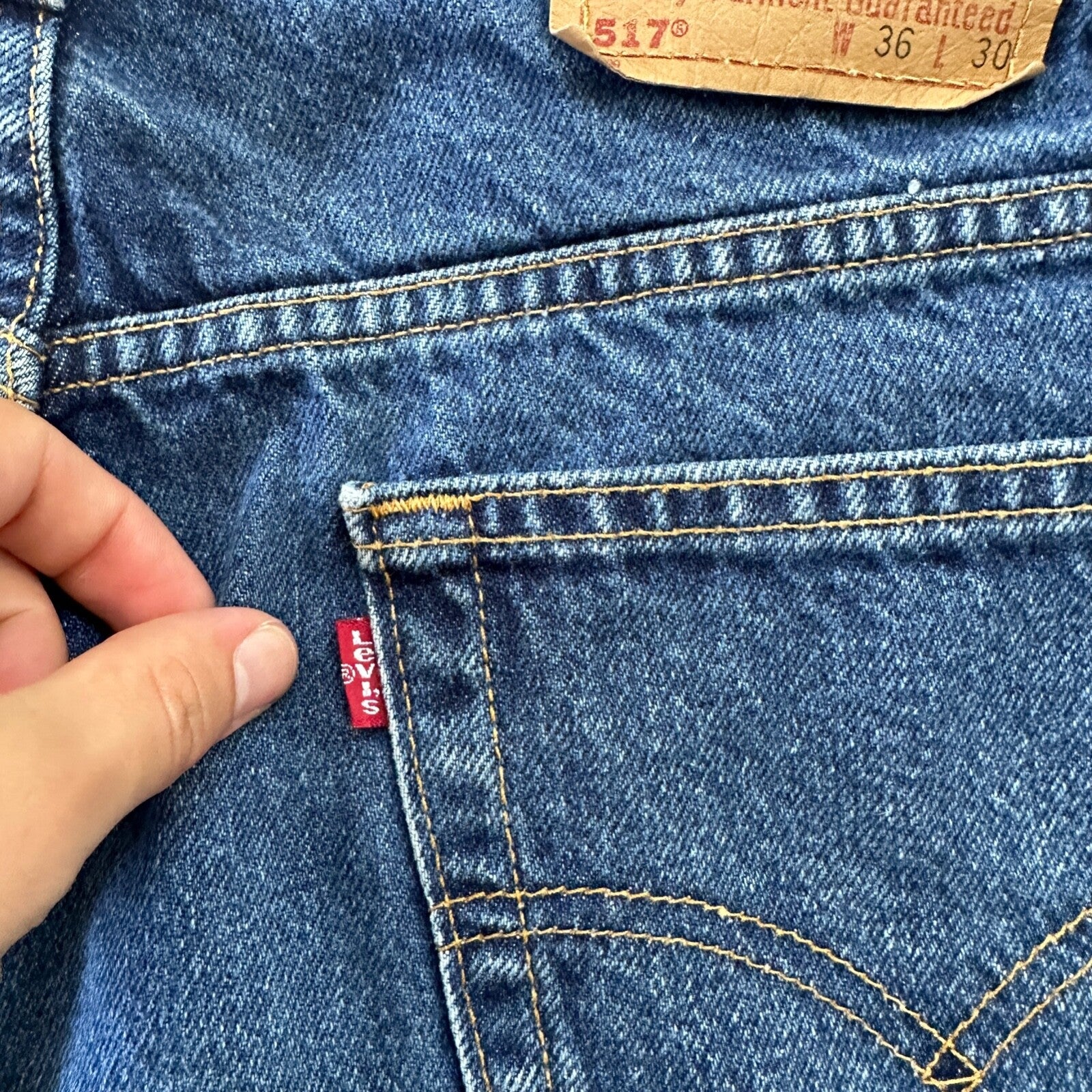 Levis 517 Vintage 90s Med Wash Jeans Boot Cut Mexico Y2K 36x30 Act 34x28