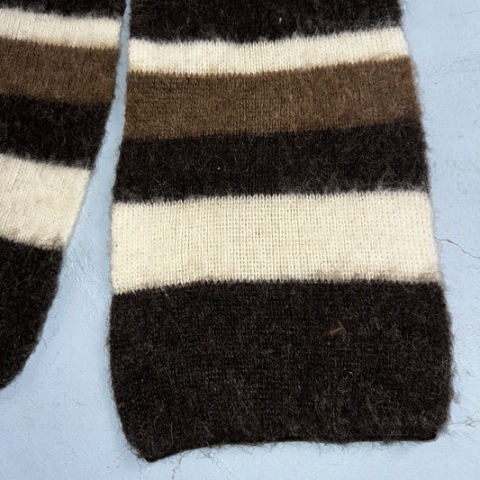 VTG Scarf Brown Colors 1970s 70s Cute Winter Wool? Soft Cozy Rockabilly