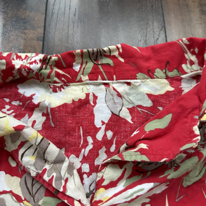 Vintage USA Rockabilly Womens Shirt Button Down Shirt Hawaiian Crazy Print 90s