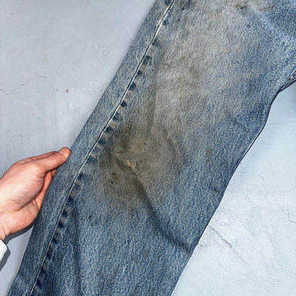 Levis 501 Vintage Y2K XX Straight Leg Jeans 90s Blue Med Wash 33x33 Act 30x30