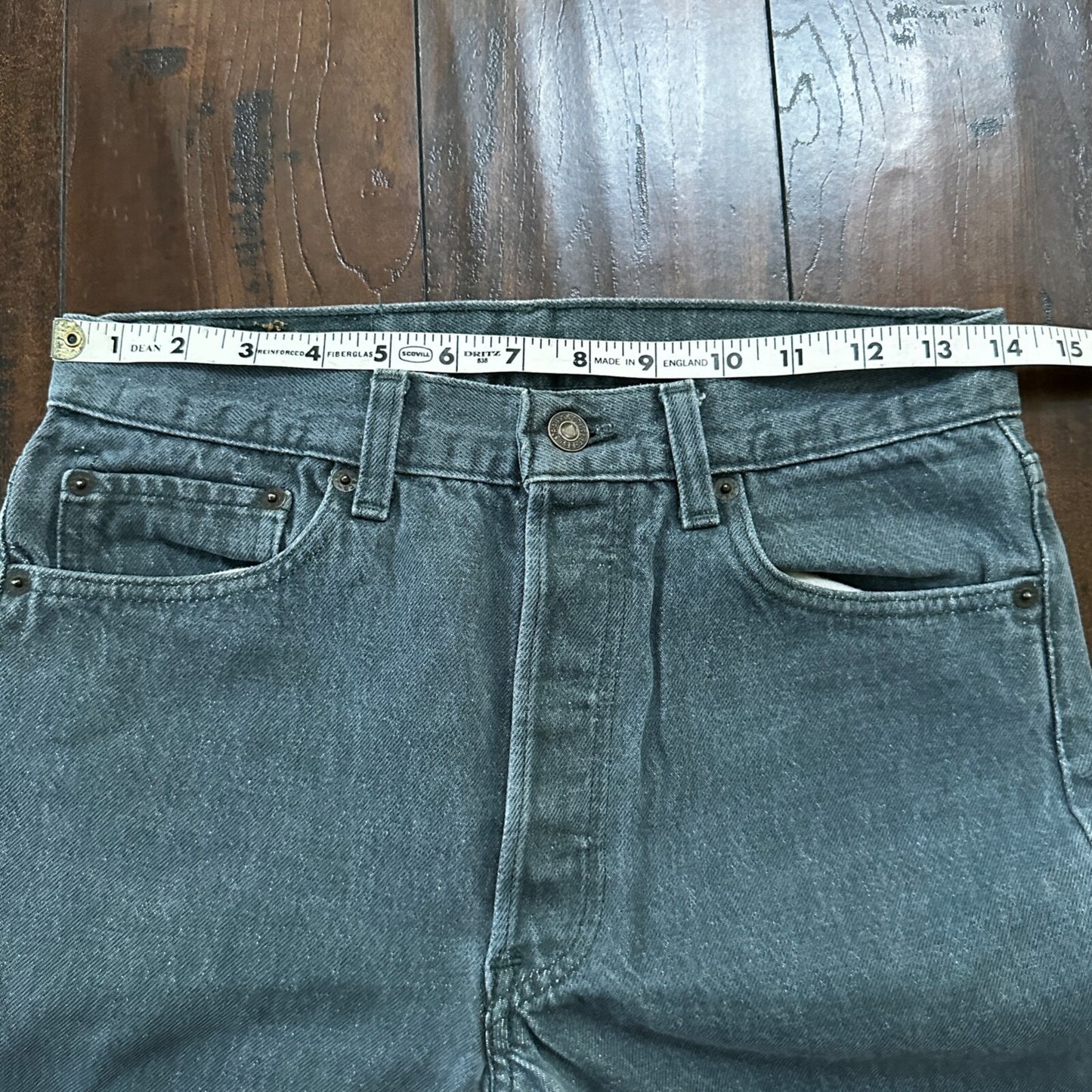 VTG 90s Levis 501 Button Fly 29x32 USA Tag Jeans Straight Wash Blue XX Act 28x30