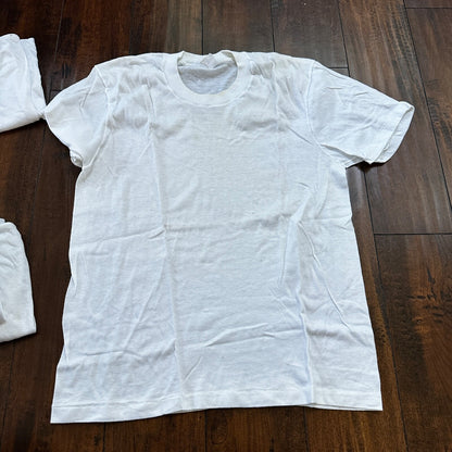 Blair Blank Vintage White T Shirt Pack 70s Essential Lot Of 4 Rap Single Stitch