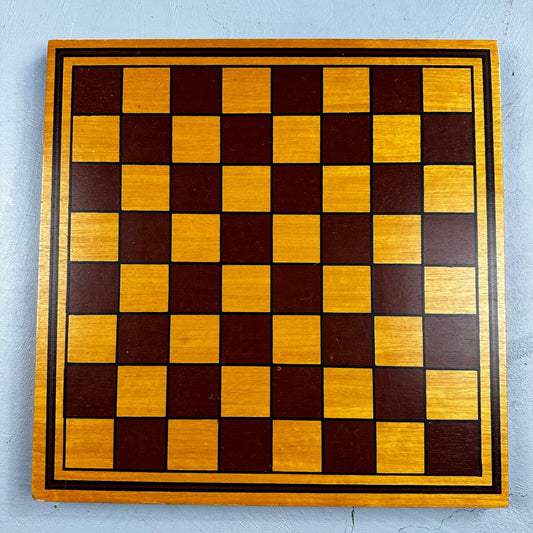 Vintage Drueke Solid Wood Large Chess Board 1960s MCM Grand Rapids 172 16"