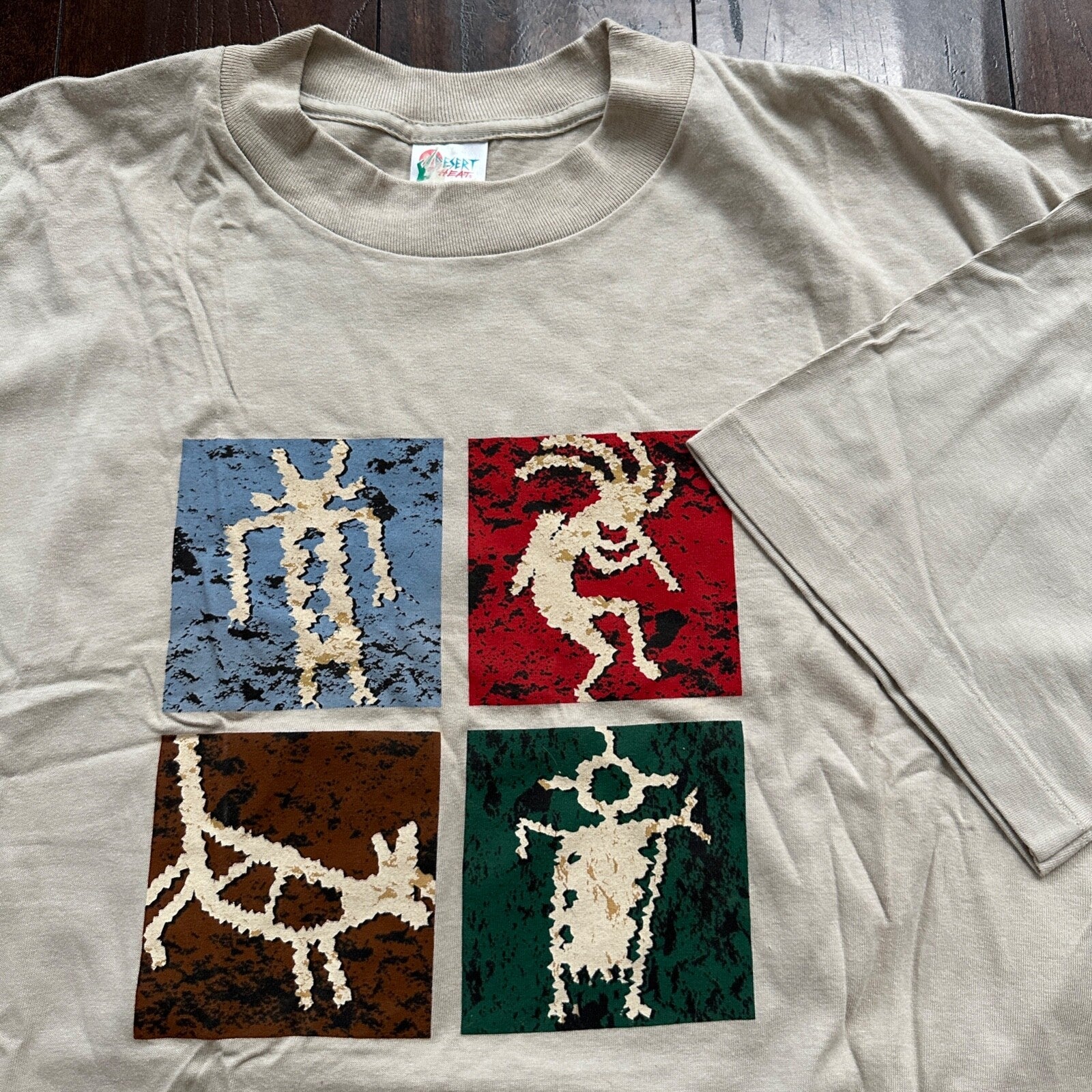 Aztec 90s Single Stitch Vintage T Shirt Abstract Tribal Arizona Print Graphic 2X