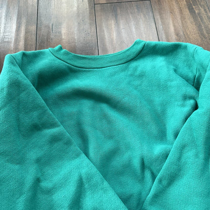 Vintage Champion 90s USA Teal Reverse Weave Sweatshirt Blank 70s Gusset Jumper