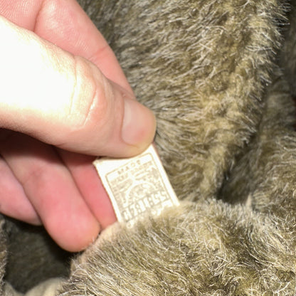 Vtg 50s 60s WHITE STAG Faux Fur Button Up Coat Jacket Union Rockabilly Rare