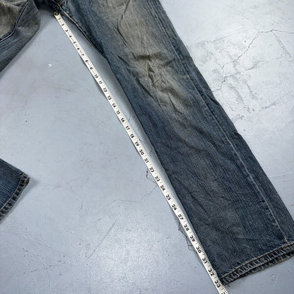 Levis 501 Vintage Y2K XX Straight Leg Jeans Blue Med Wash 33x34 Act 33x33