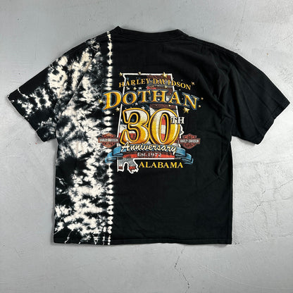 Harley Davidson Dothan Alabama  VTG T Shirt Motorcycle Bike Graphic USA Tye Dye