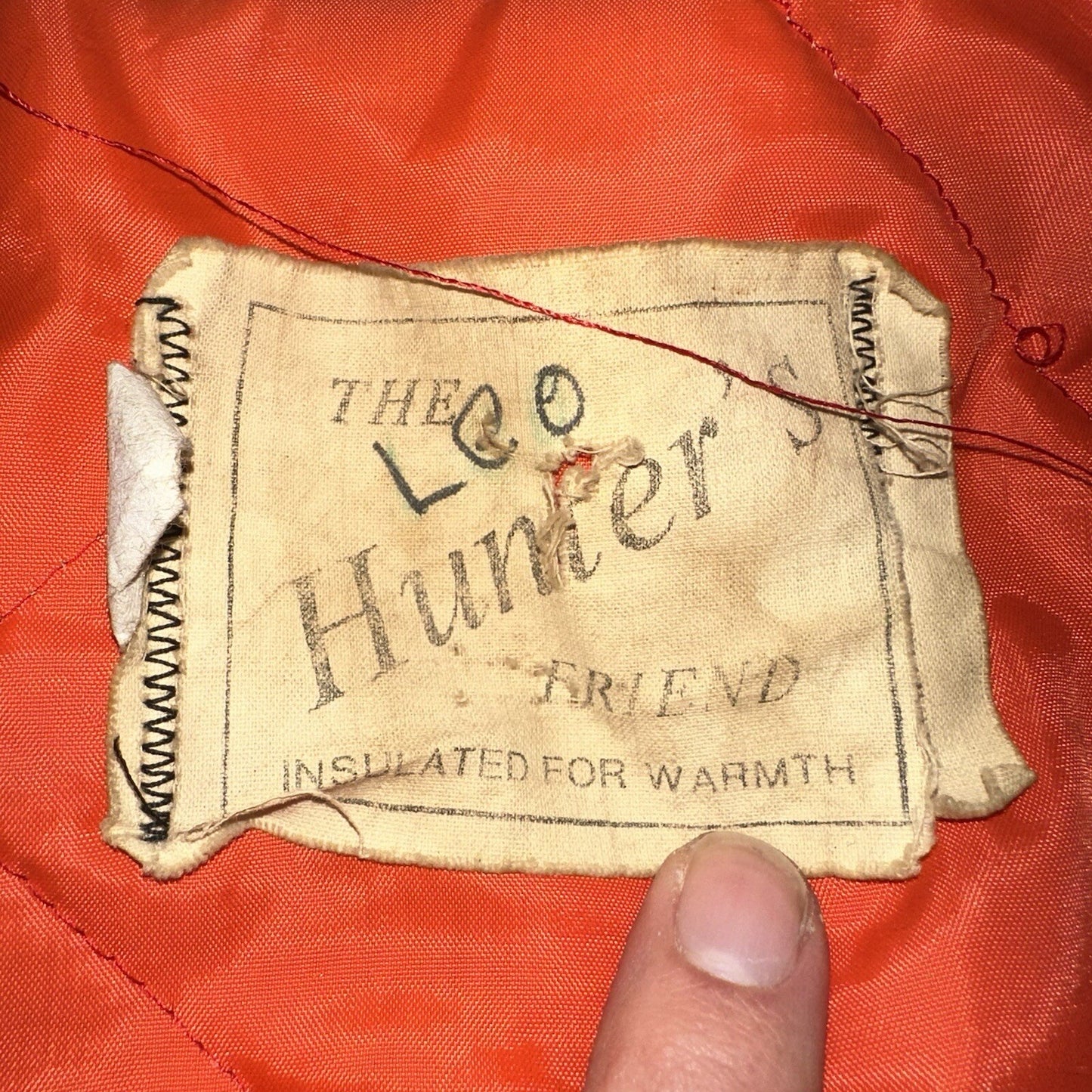 Vtg 50s 60s Hunters Friend Orange L Canvas Hunting Jacket Work Coat Rockabilly