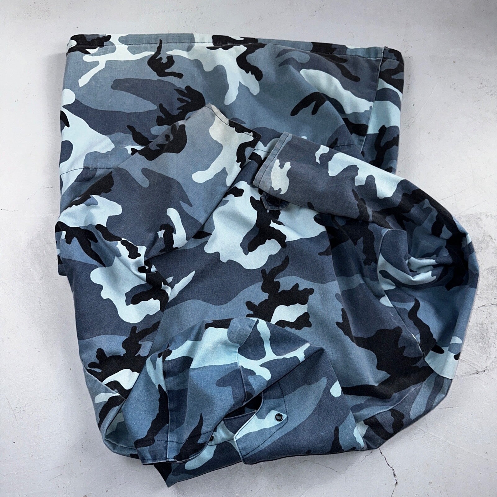 Military Snow Camo Winter Hooded Anorak Jacket Mens L Stock Alpha Industries