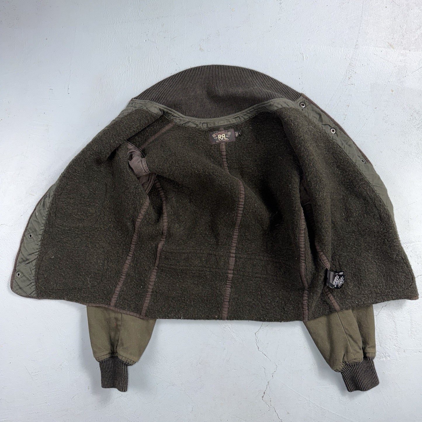 RRL Double RL Ralph Lauren Browns Beach Knit Jacket Black Gray Snap Size Small