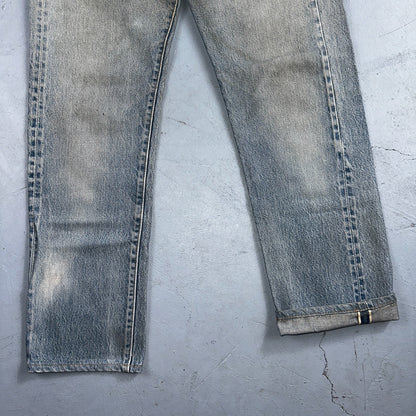 Levis 501 Vintage 80s Redline Selvedge USA XX Jeans Light Wash 29x34 Act 27x28