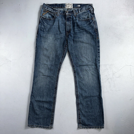 Ariat Jeans Mens 36x34 Blue M4 Boot Cut Relaxed Coltrane Jeans Denim Medium Wash