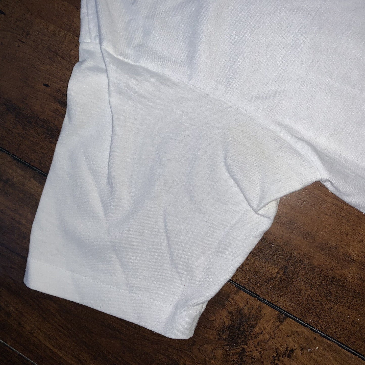 Hanes BLANK Vintage White T Shirt Mens 80s Essential Lot Of 6 Rap Single Stitch