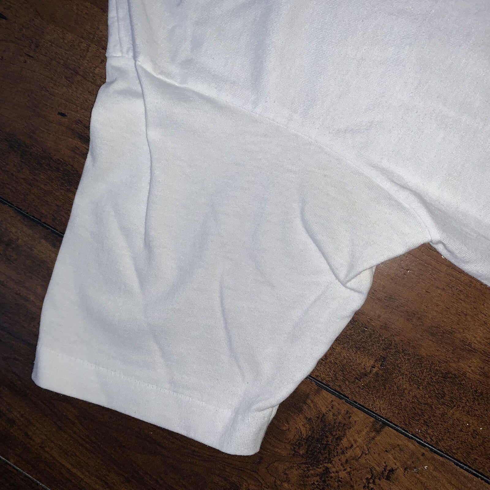 Hanes BLANK Vintage White T Shirt Mens 80s Essential Lot Of 6 Rap Single Stitch