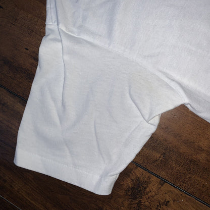 Hanes BLANK Vintage White T Shirt Mens 80s Essential Lot Of 6 Rap Single Stitch