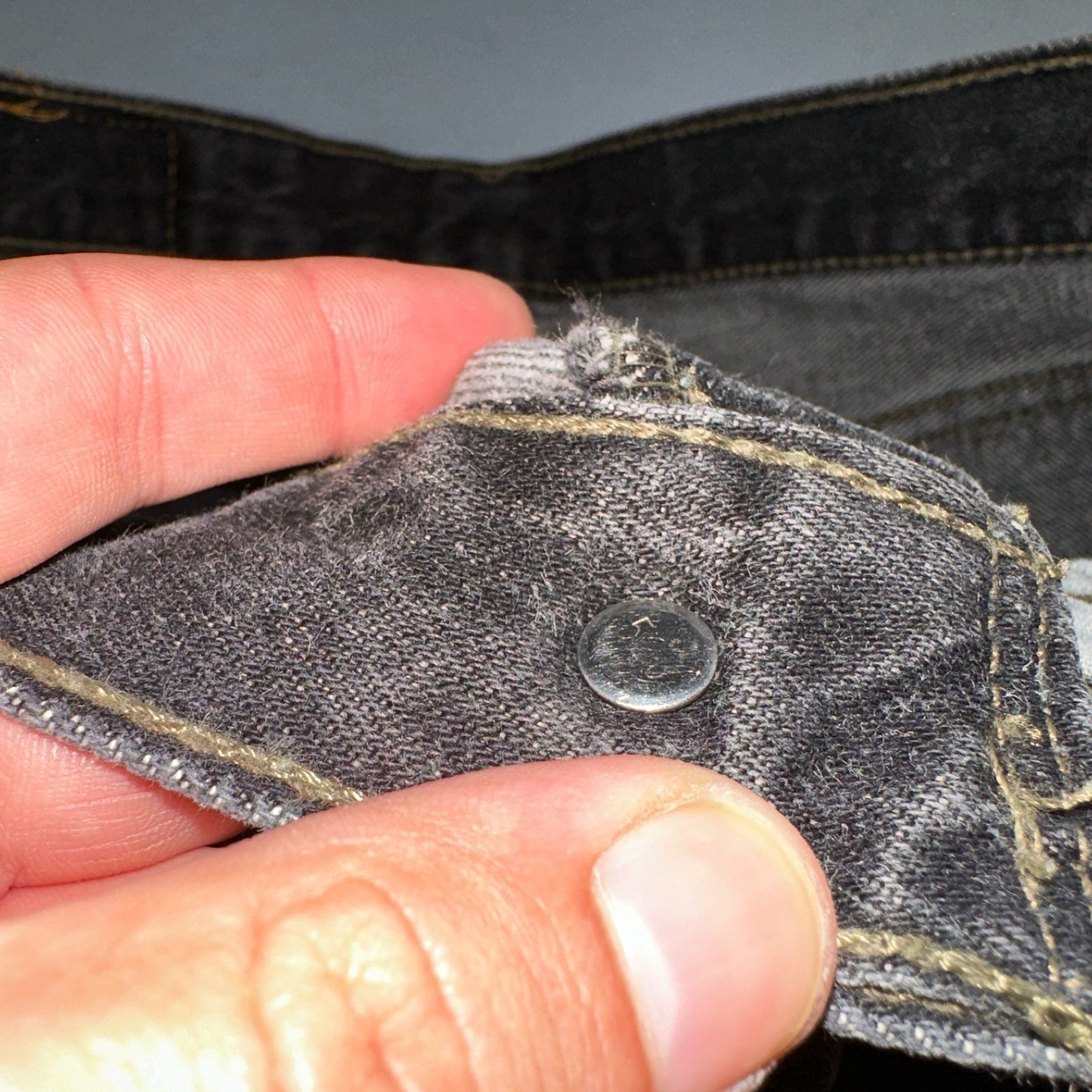 Levis 501 Vintage 90s USA XX Straight Leg Jeans Black Light Wash 33x30 Act 30x29