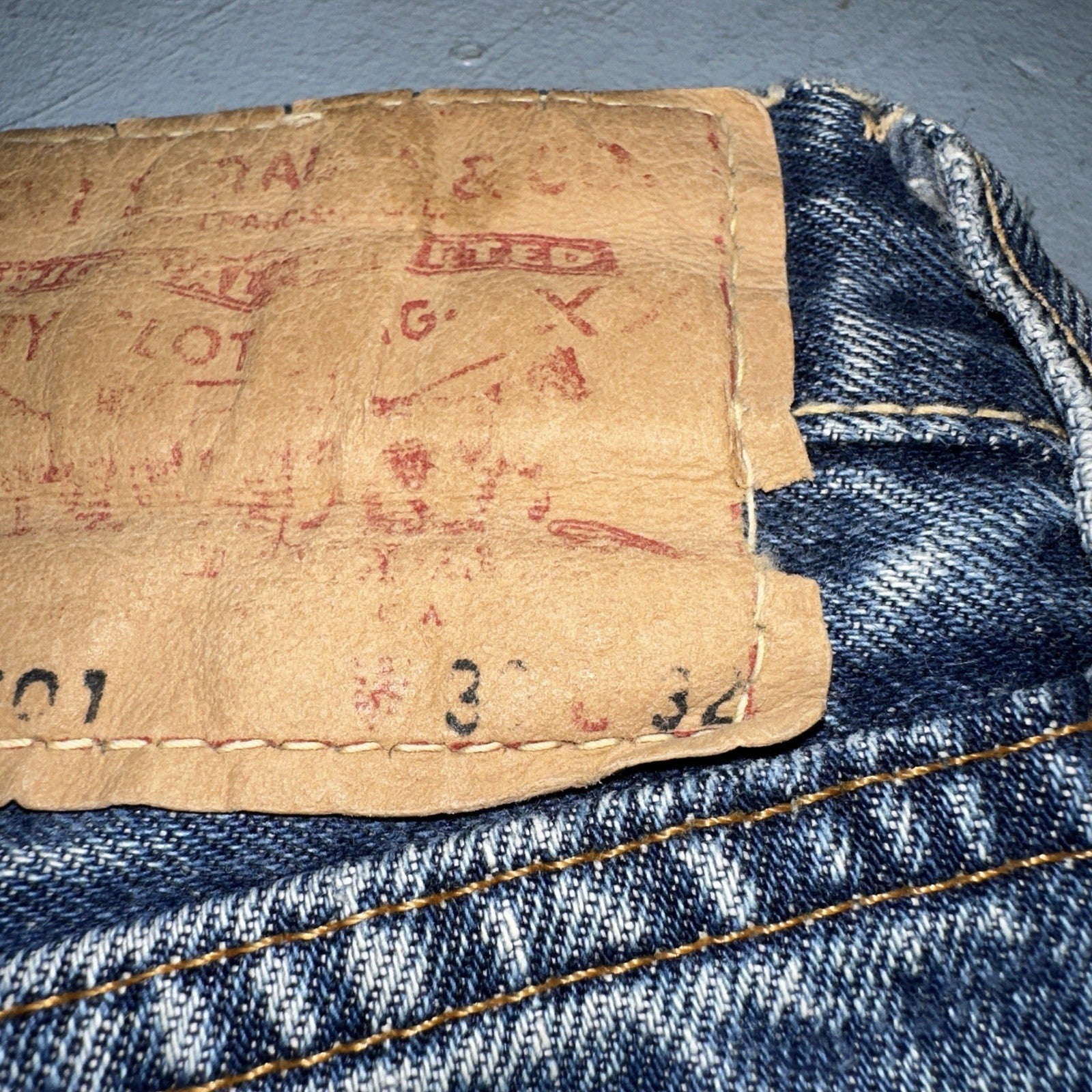 Levis 501 Big E Vintage 60s Redline Selvedge USA XX 1960s Jeans 30x32 Ac 28x28