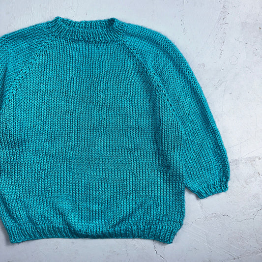 VTG 50s 60s Hand Knit Cable Sweater Handmade Rockabilly Cottage Core Grandma