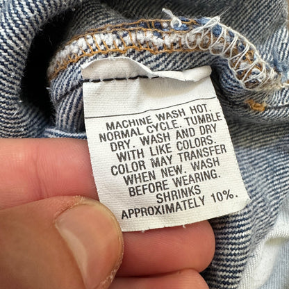 VTG 80s Levis 501 Button Fly 38x36 USA Tag Jeans Straight Wash Blue XX Act 34x31