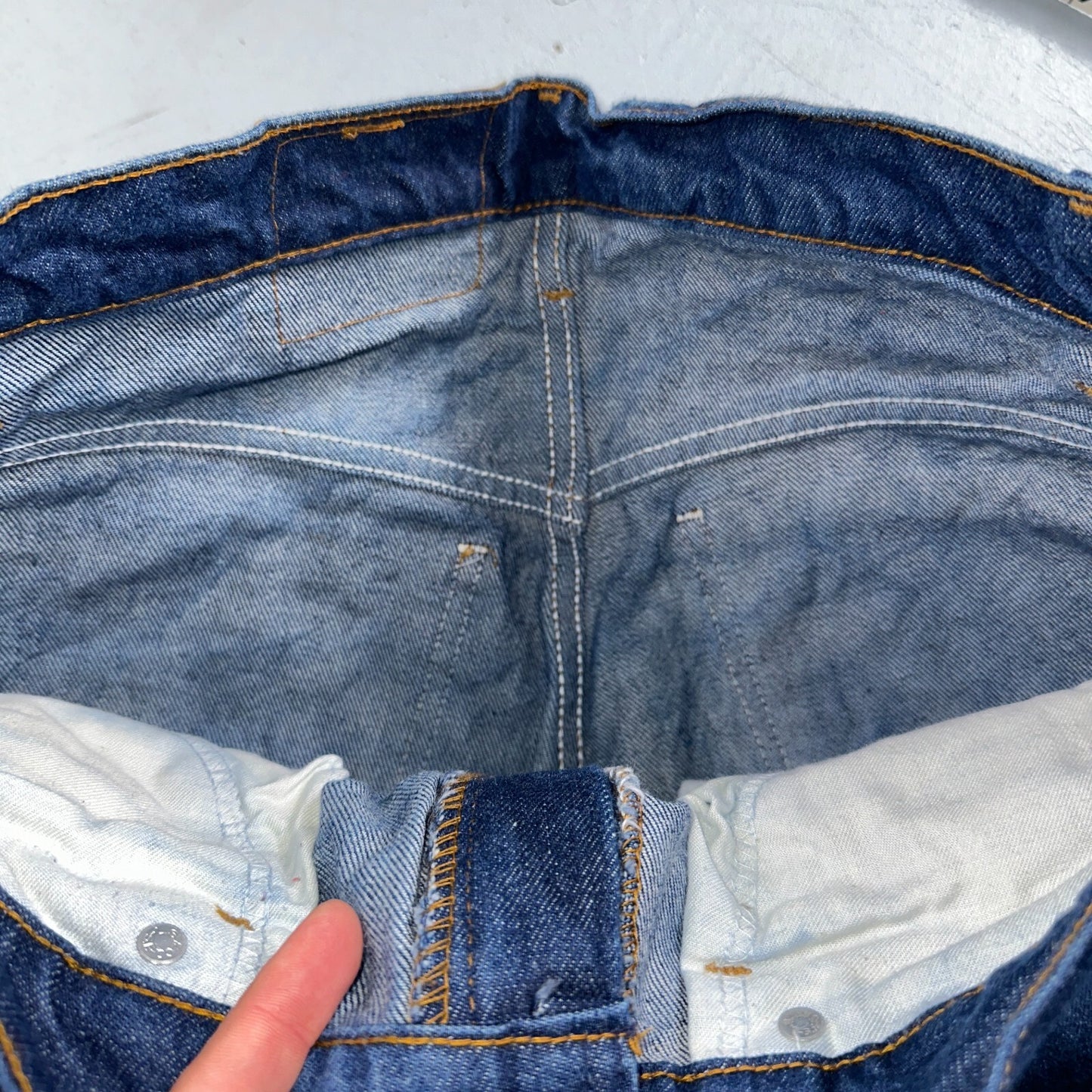 Levis 505 Vintage 80s 20505-0217 Orange Tab Dark 501 Jeans 36x34 USA 1980s