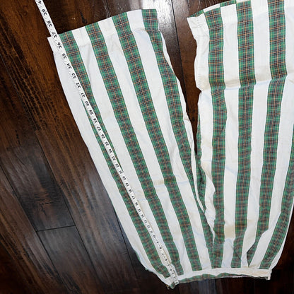 Vintage 50s 60s Tommies Sanforized Sleepwear Pajamas Pair Pants Top Cotton Green