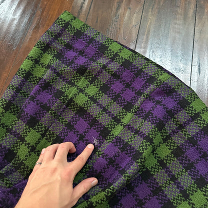 VTG USA Rockabilly Womens Dress Skirt 60s 70s Bottom Plaid Skate Grunge Pop