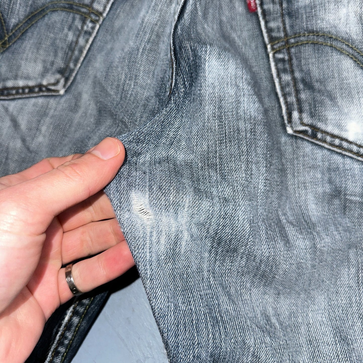 Levis 501 Vintage Y2K XX Straight Leg Jeans Blue Med Wash 33x30 Act 32x28