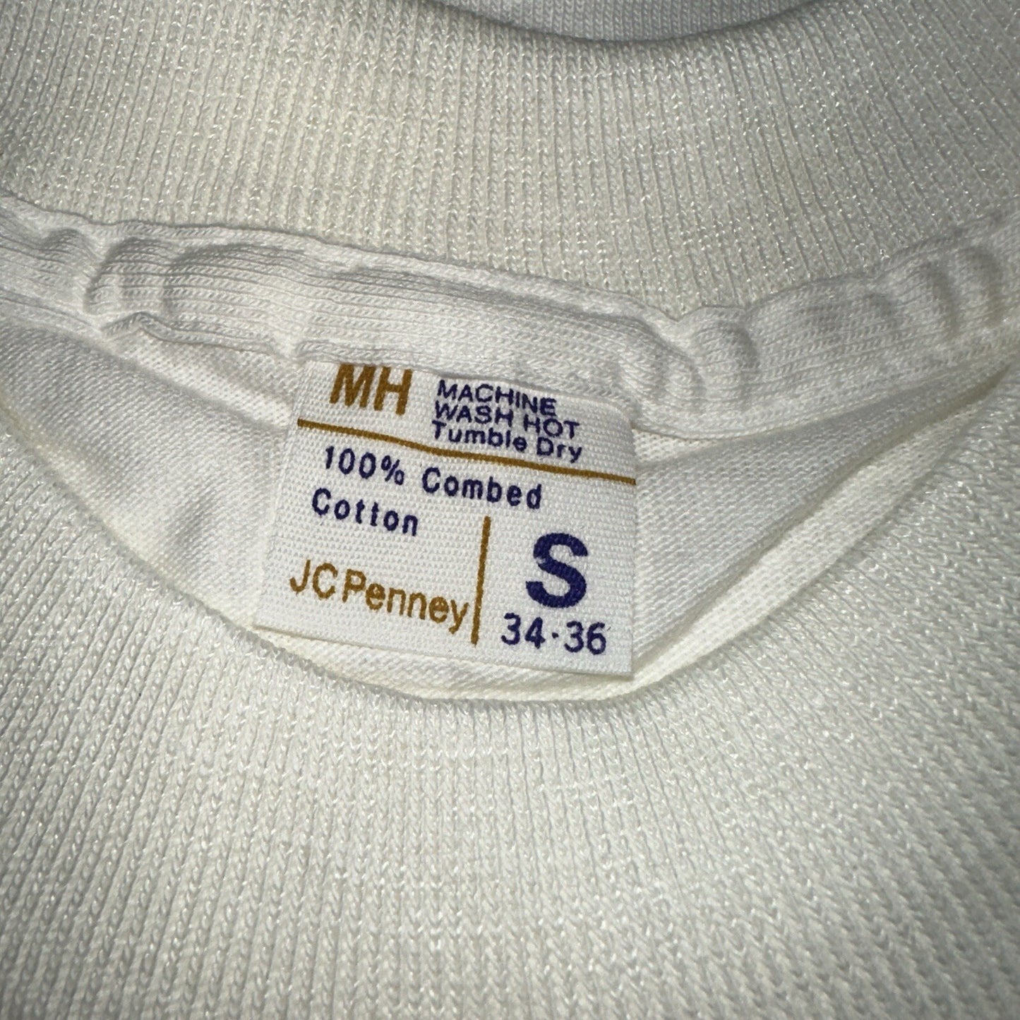 1970s JCPenney Vintage White Blank T Shirt Mens Rockabilly Lot Of 6 Pack 60s 70s