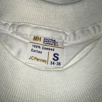 1970s JCPenney Vintage White Blank T Shirt Mens Rockabilly Lot Of 6 Pack 60s 70s