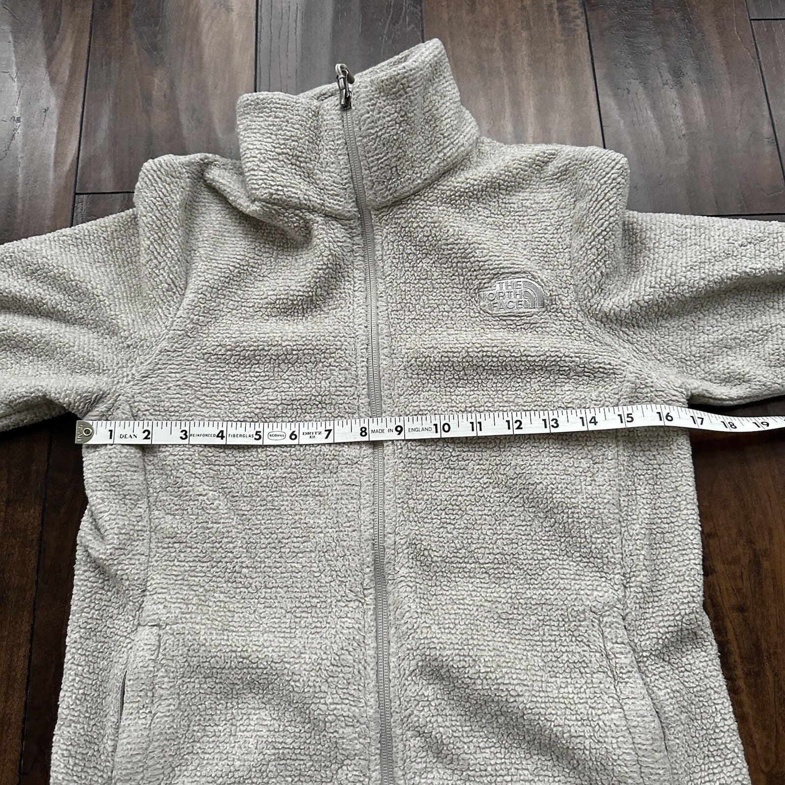 The North Face Fleece Jacket Womens Med Full Zip Sweatshirt Soft Oatmeal Sherpa