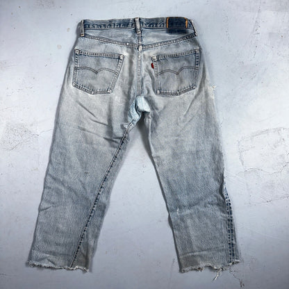Levis 501 Vintage 80s Redline Selvedge USA XX Jeans Thrashed 36x30 Act 33x26
