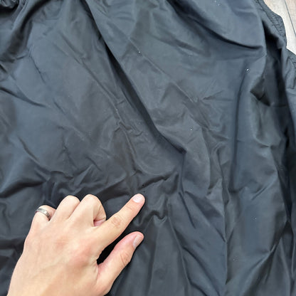 VTG 90s Nike Windbreaker Track Jacket XL Black Basic Simple Has Flaws