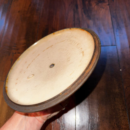 Le Creuset #20 Pan Round Dutch Oven Lid Only France Enamel VTG Pot Brown C
