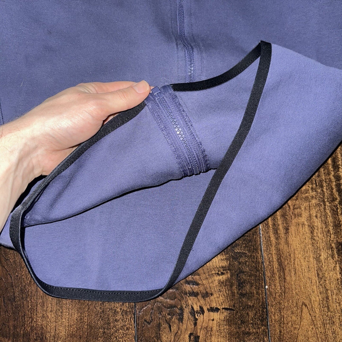 Nike Tech Womens Blue Zip Up Hoodie Large Navy Gym Sports Tight