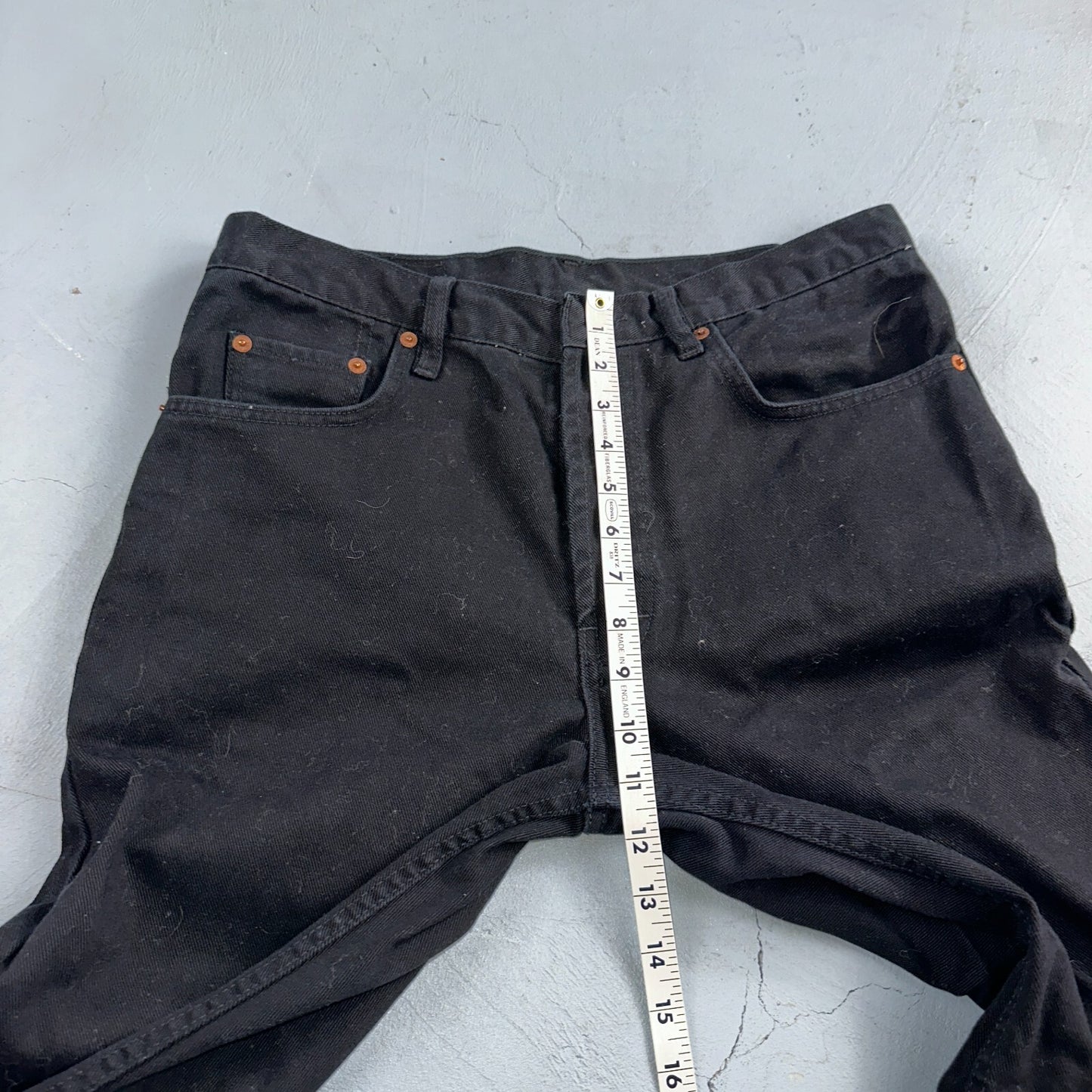 Levis 501 Vintage 90s USA XX Straight Leg Jeans Missing Buttons 31x32 Black