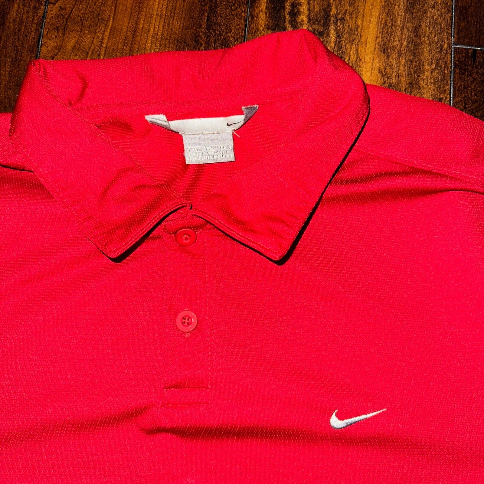 Nike Red Polo XL Vintage T Shirt Basic Y2K 90s Golf Sports Gym
