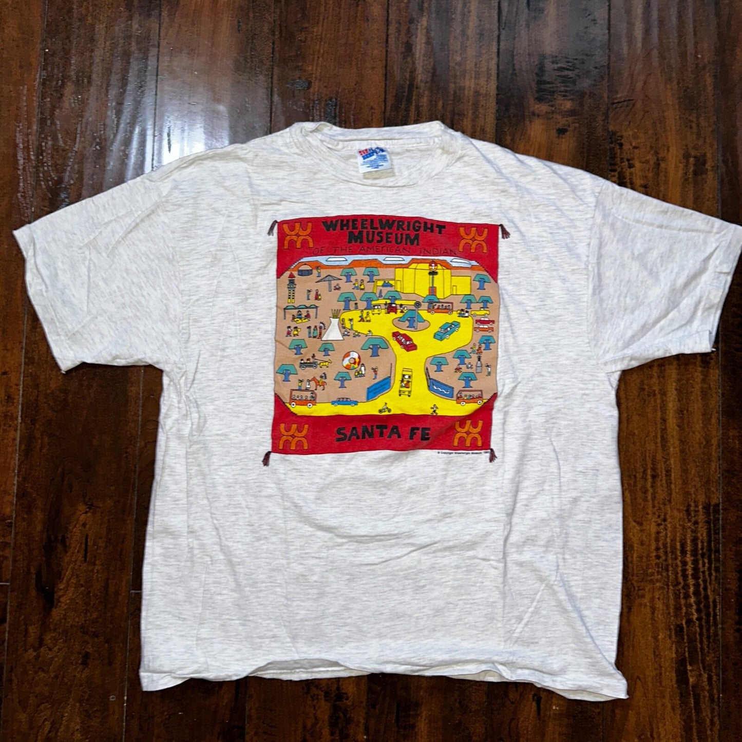 Wheel Wright Museum Vintage T Shirt Santa Fe New Mexico Travel Tribal Cute 90s