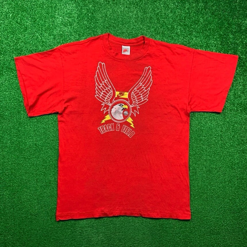 Vintage Nike T Shirt USA 90s Eagles Rare Track And Field Marathon Oregon Geisha